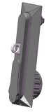 HS07 - замок-ручка под круглые монтажные отверстия с удлиненным корпусом (версия с ухом)