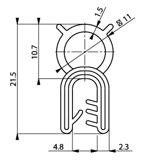 U200 - уплотнитель армированный U200 - уплотнитель армированный